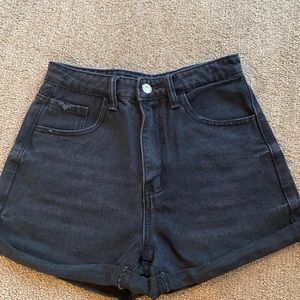 Black Jean Shorts